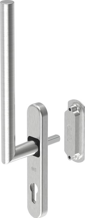 Actual product image GU HS turn handle set BELCANTO Handle inside with PZ shell outside stainless steel (Door handle)