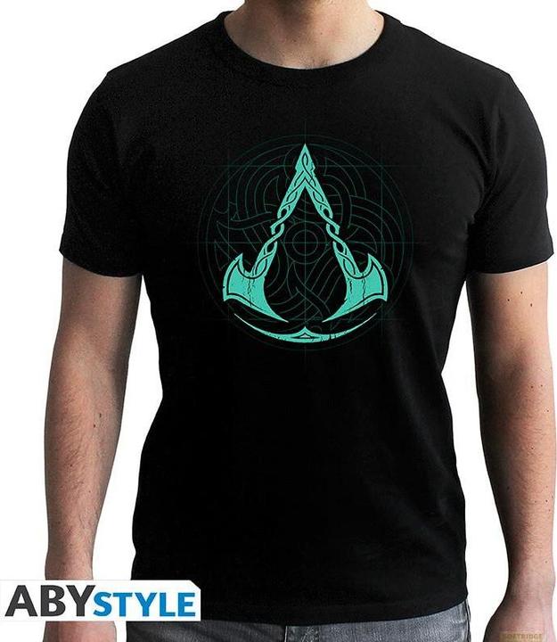Produktbild ABYstyle ASSASSINS CREED - Tshirt - Valhalla Crest - man SS black - new fit (L)