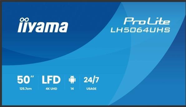 Produktbild iiyama 189.3cm(75") LH7564UHS-B1AG 16:9 2xHDMI+USB-C (Speditionsversand) (3840 x 2160 Pixel, 75")