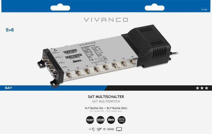 Produktbild Vivanco SAT Multischalter 5/8 digital (Multischalter)