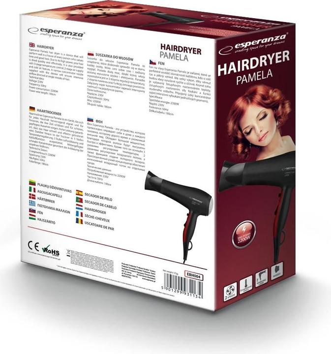 Actual product image Esperanza EBH004K PAMELA 2200W