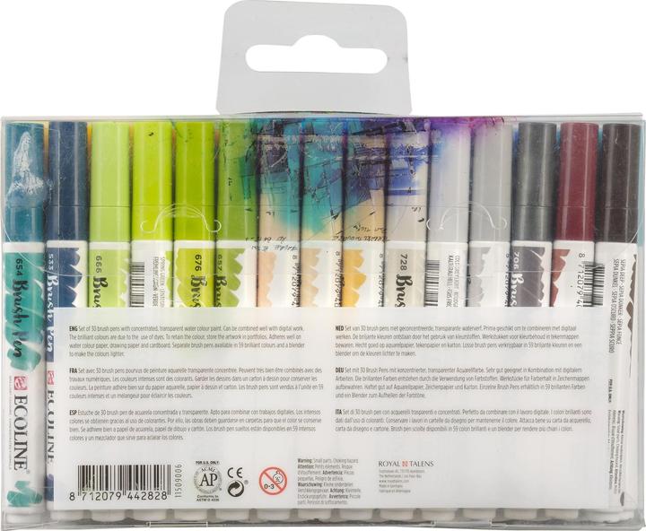 Talens Ecoline Brush Pen Set (Multicolor, 30 x)