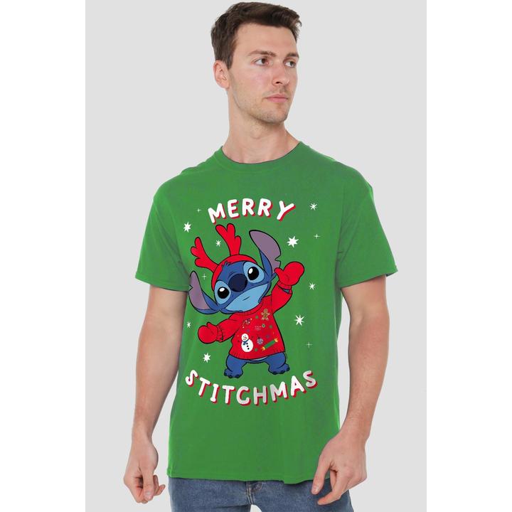 Immagine prodotto Lilo & Stitch Maglietta Cucitura Maglione di Natale Uomo (XXL)