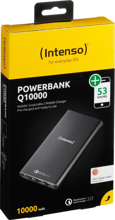 Productafbeelding Intenso Energiebank Q10000 (10000 mAh, 5 W, 37 Wh)