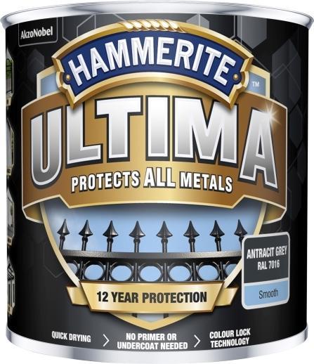 Produktbild Hammerite Metall-Schutzlack ULTIMA glanz (250 ml, Anthrazitgrau)