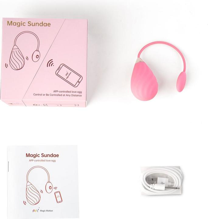 Actual product image Magic Motion Magic Sundae App Controlled Love Egg Pink