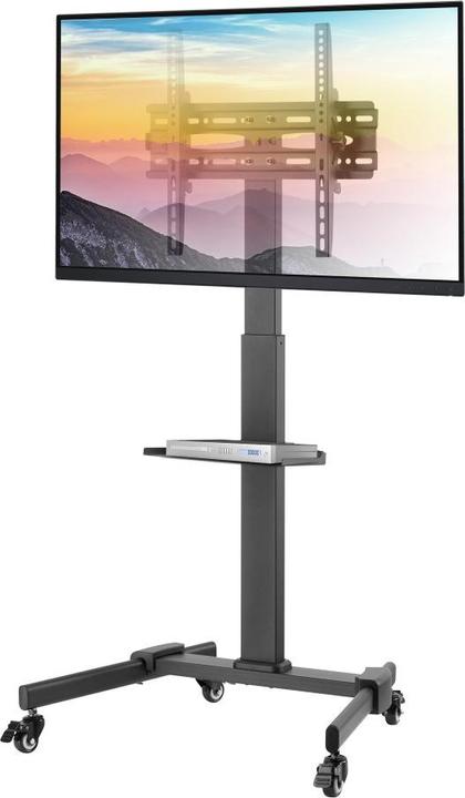 Actual product image Techly TV Trolley for LCD LED TV 81.28-139.7cm 32-55inch black with shelf (55", 35 kg)