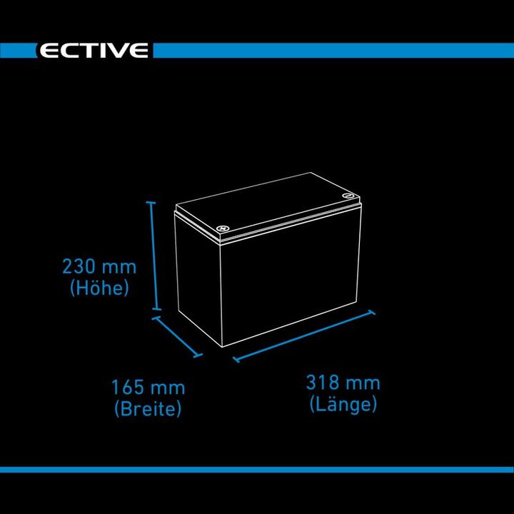 Produktbild Ective LC 100L LT 12V LiFePO4 Lithium Versorgungsbatterie 100 Ah (12 V, 100 Ah)