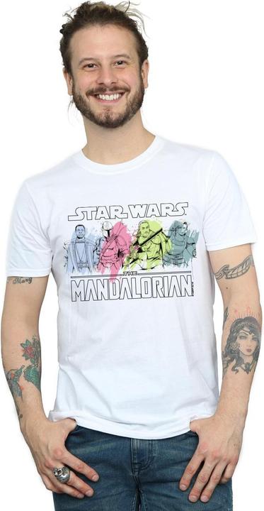 Immagine prodotto Star Wars The Mandalorian Character Pose Maglietta Uomo (4XL)