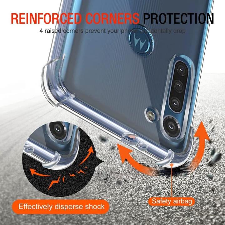 Actual product image Screenguard Motorola Moto G8 Power Hull Crystal Soft Airbag Bumper (Motorola Moto G8 Power)