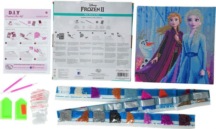 Image du produit Craft Buddy Elsa, Anna & Olaf, 30x30cm Crystal Art Kit