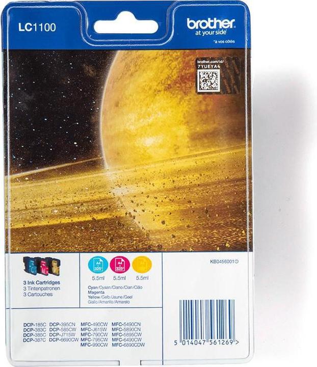 Immagine prodotto Brother LC1100 Pack Arcobaleno (M, Y, C)