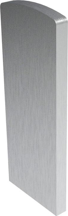 Economy End cap for floor profiles, for surface mounting, silver anodised aluminium