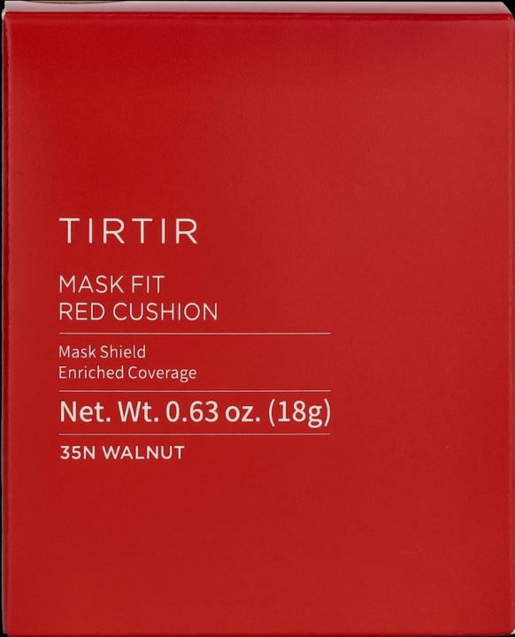 Actual product image TirTir Mask Fit Red Cushion Foundation Full Coverage Weightless Skin Fit (#35N Walnut)