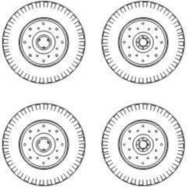 Actual product image CMK Chevrolet C.15A wheels small type 9x16 (Dunlop)