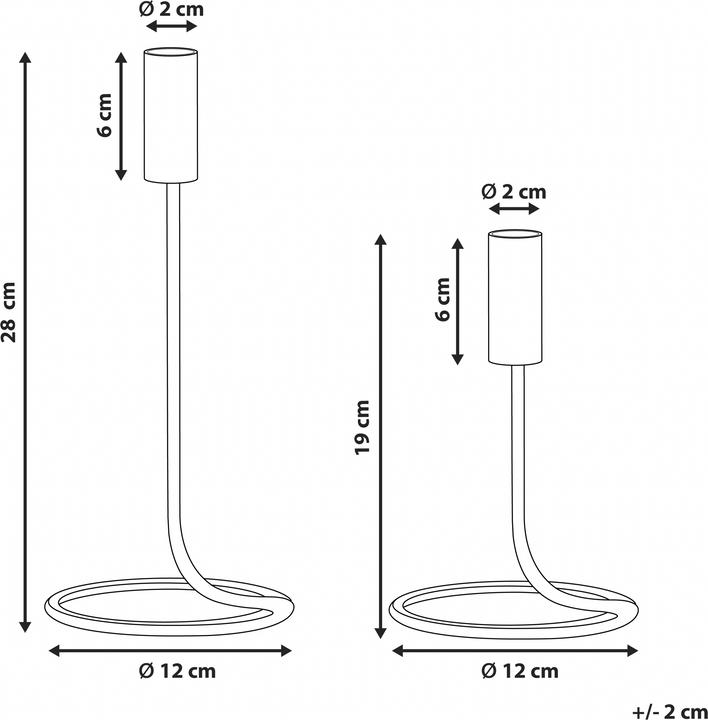 Image du produit Beliani Chandeliers en fer noir (set de 2) BUNYU