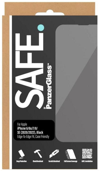 Produktbild Safe. Displayschutz Case Friendly iPhone 6/6s/7/8/SE (2020/2022) (1 Stück, Apple iPhone 6s, Apple iPhone 7, Apple iPhone SE (3rd Gen), Apple iPhone SE (2nd Gen), Apple iPhone 6, Apple iPhone 8)