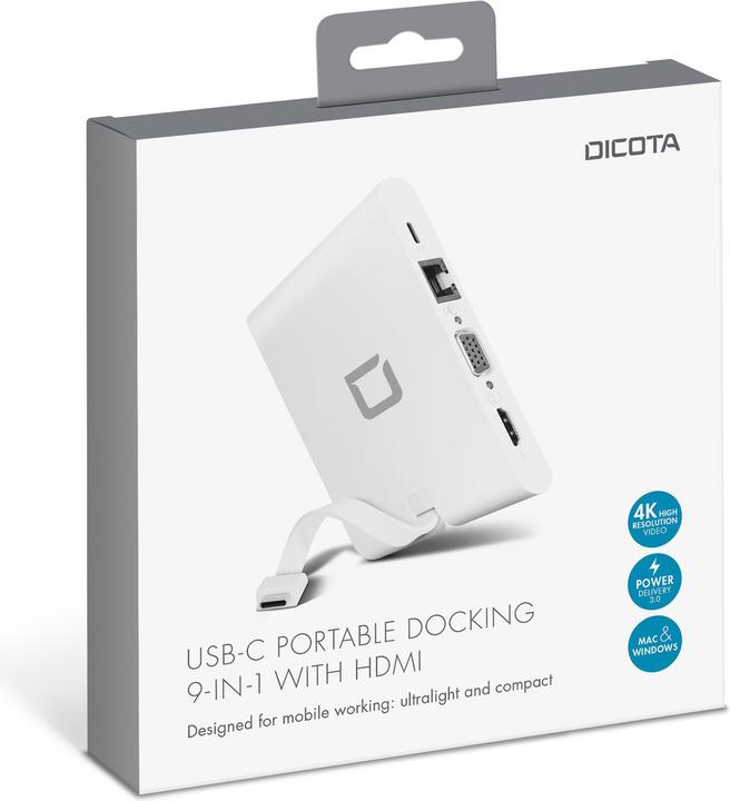 Actual product image Dicota Portable 9-in-1 (USB-C, 9 Ports)
