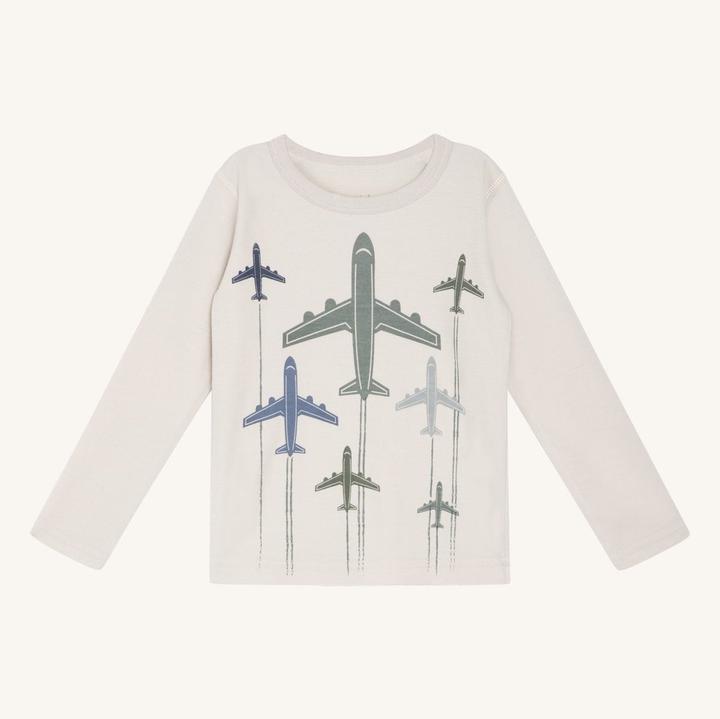 Hust and Claire Woll/Bambus Abba Shirt Flugzeuge