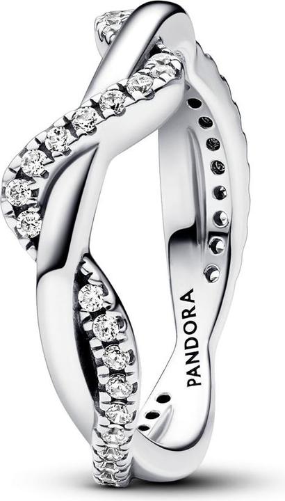 Produktbild Pandora Funkelnde Verschlungene Welle Ring (50, 925 Silber)