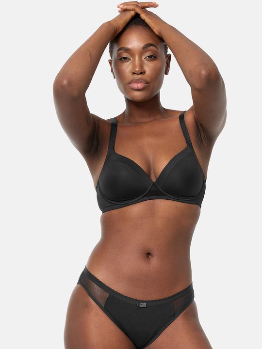 Produktbild DIM Slip Lace Medium schwarz mit Meshdetail (M)