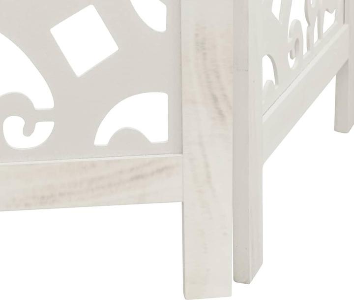 Actual product image VidaXL Room divider screen partition wall room divider 6 pcs. white solid wood paulownia