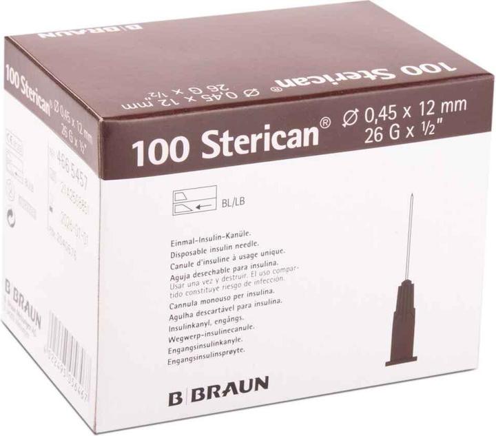 Actual product image B.Braun Needle 26G 0.45 x 12mm brown Luer, 100 pieces