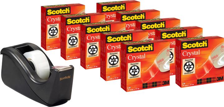 Produktbild Scotch Crystal Tischabroller inkl. Ersatzrollen (19 mm)