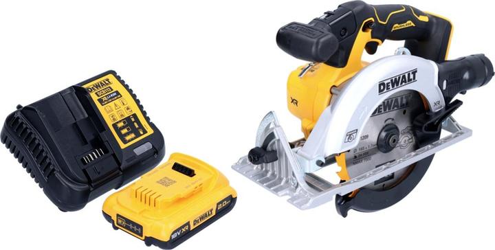 Produktbild DeWalt DCS 565 D1 Akku Handkreissäge 18 V 165 mm Brushless + 1x Akku 2,0 Ah + Ladegerät