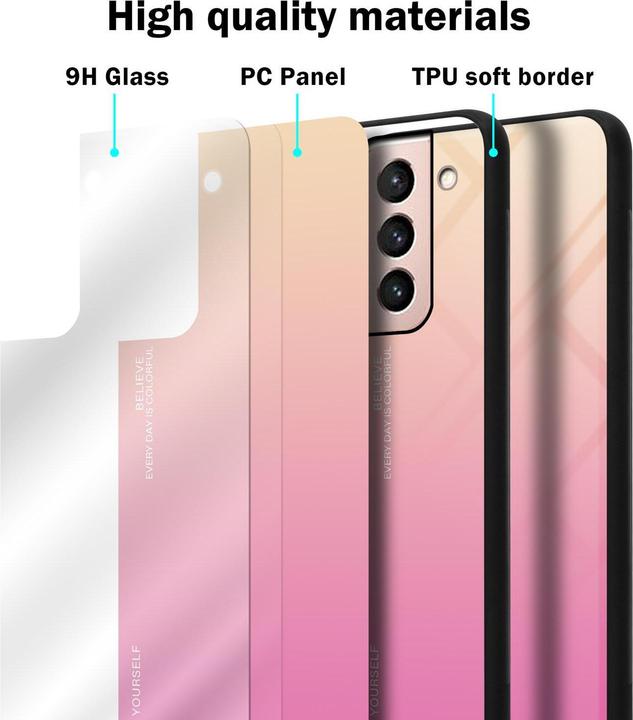 Actual product image Cadorabo TPU 2 colors glass cover (Samsung Galaxy S21 5G)