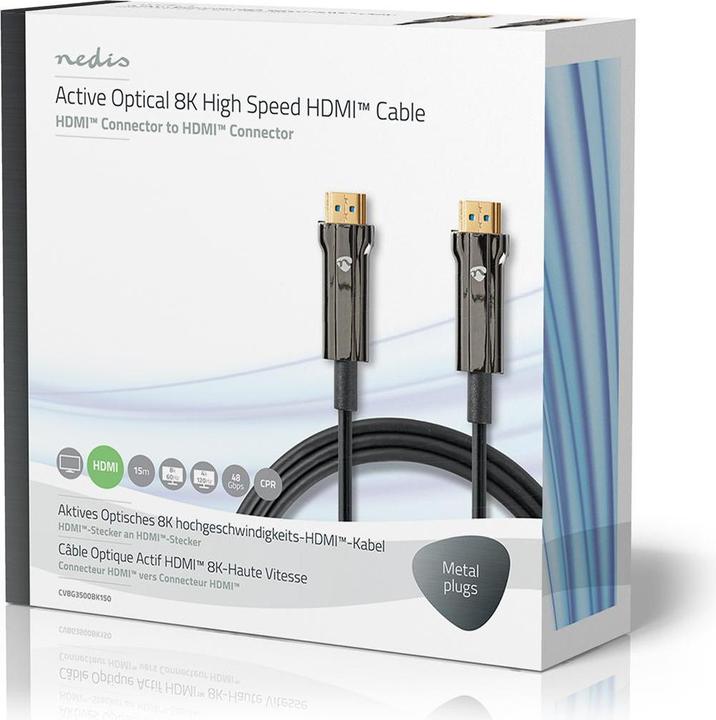 Produktbild Nedis High Speed??HDMI Kabel mit Ethernet| HDMI Stecker|| 8Ka60Hz| - Kabel - Digital/D (15 m, HDMI)