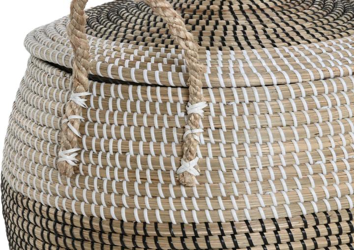 Actual product image Esprit Basket set Home White Black Natural 45 x 45 x 48 cm (2 Pieces) (2 x, 45 x 45 x 48 cm)