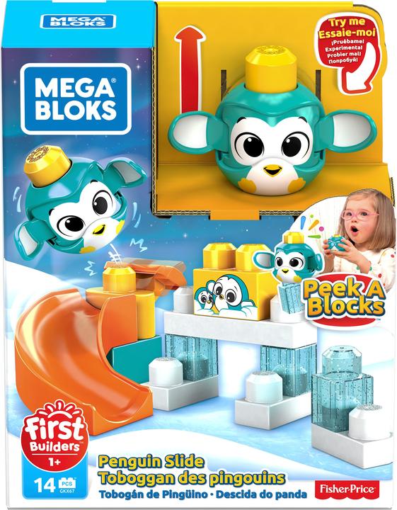 Image du produit Mega Bloks Guck-Guck Pinguin-Rutsche Südpol Spielset (14 Teile)