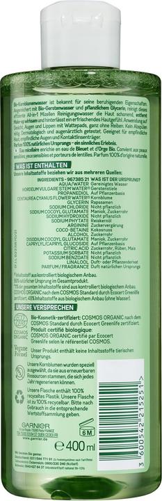 Immagine prodotto Garnier Fiordaliso organico tutto in uno (Acqua micellare, 400 ml)