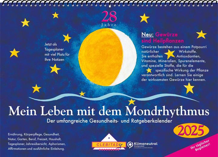 Immagine prodotto La mia vita con il ritmo lunare Calendario 2019 (Attraverso, Copertina rigida, Tedesco)