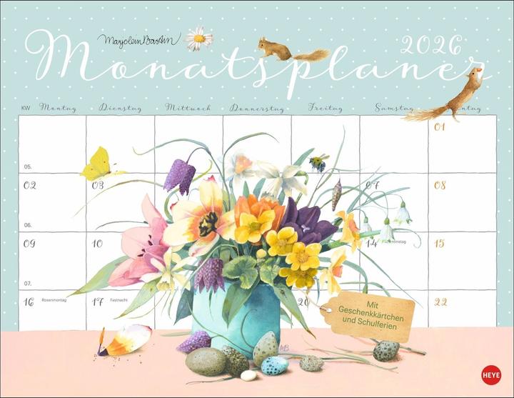 Actual product image Marjolein Bastin: Monatsplaner 2026 (44 x 34 cm, German)