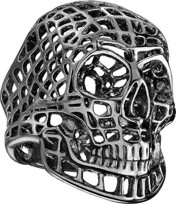 Image du produit Star Piercing Bague noire tête de mort filet (Acier chirurgical 316L, sans laiton)