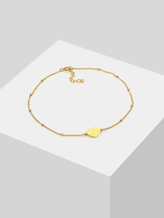 Immagine prodotto Elli Fusskette Herzchen Kugelkette (Argento, 22 cm)