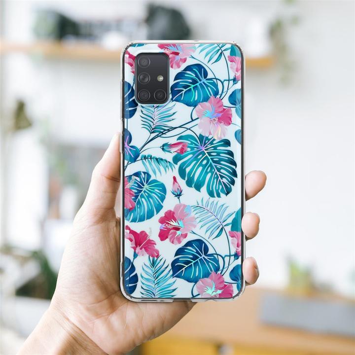Produktbild Cadorabo IMD TPU Bunte Blumen & Blätter Cover (Samsung Galaxy A71)