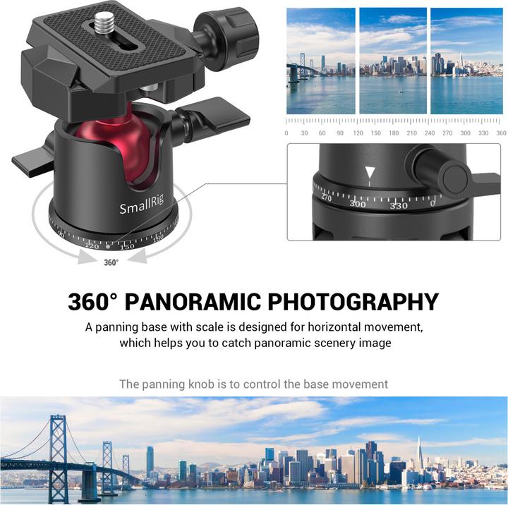 Actual product image SmallRig Tabletop Mini Tripod with Panoramic Ball Head (Metal)