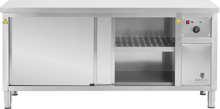 Produktbild Royal Catering Wärmeschrank 180 x 60 x 85 cm Tellerwärmer 80 °C Edelstahl (304) Warmhalteschrank
