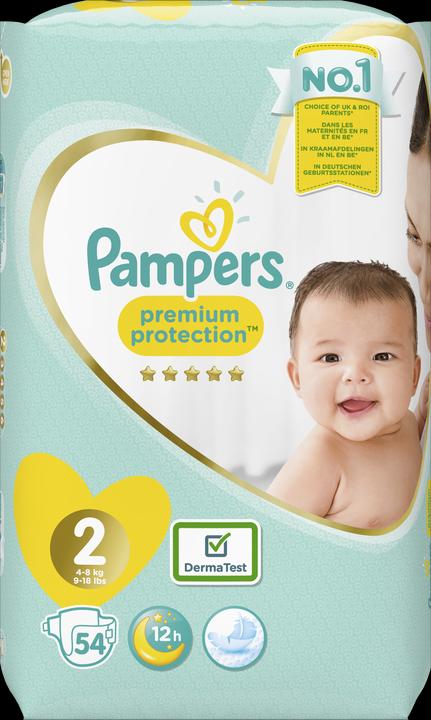 Actual product image Pampers Premium Protection (Size 2, Pack, 54 Piece)