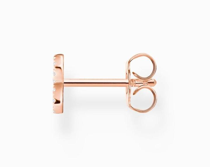 Actual product image Thomas Sabo Single Stud Earrings Infinity with White Stones Rusty Gold Plated (Silver 925)