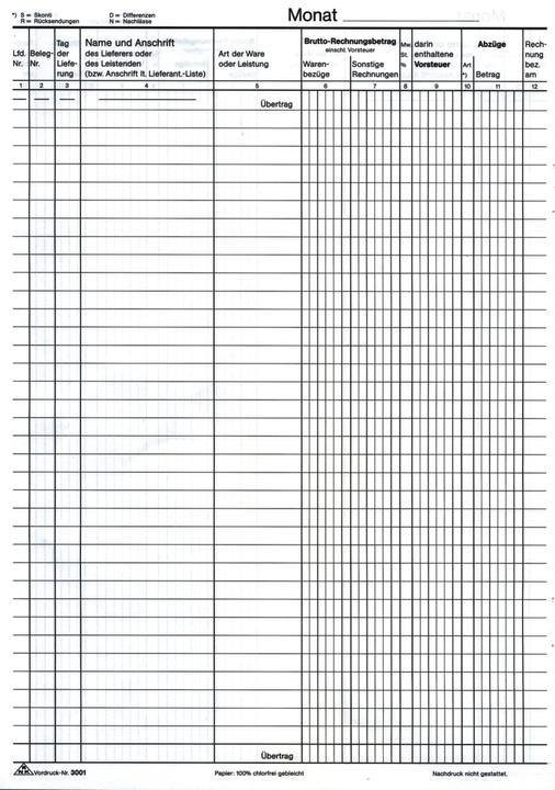 Nutritional values and ingredients Rnk Goods receipt book A4 40BL (40 x)