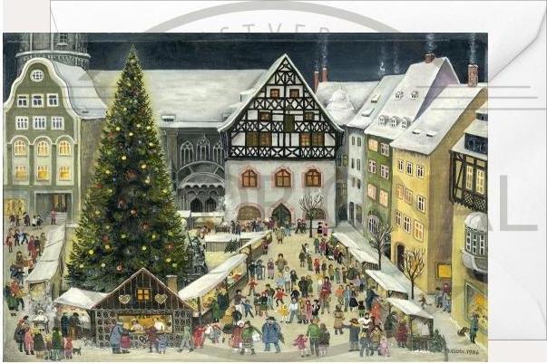 Actual product image Olewinski & Tochter 2937 - Christmas folding card - Jena Christmas market (1 pcs.)