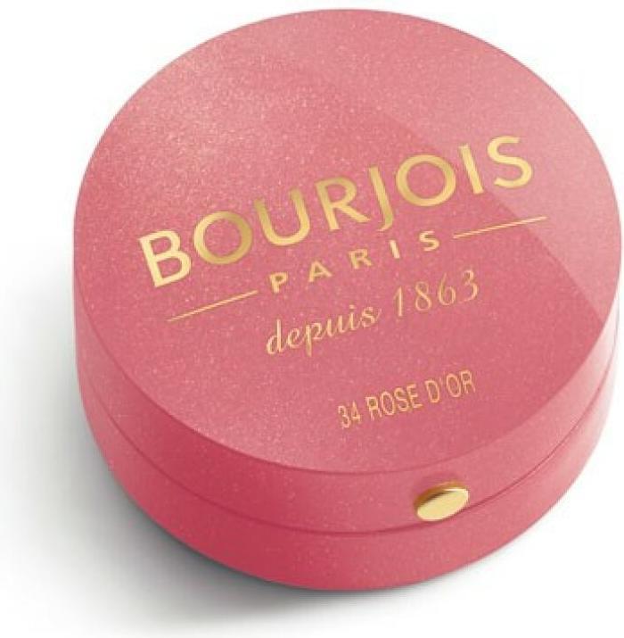 Actual product image Bourjois Little Round Potusher Gown For Cheeks 34 Rose D'Or 2.5G (34 Rose d'or)
