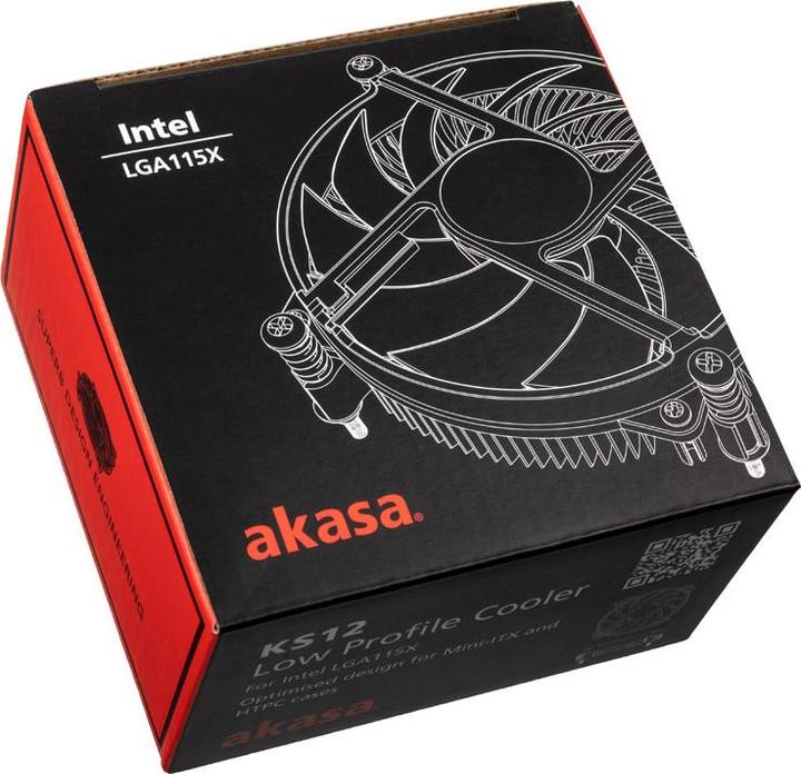 Produktbild Akasa AK-CC6308EP01 Low Profile CPU-Kühler (31.80 mm)