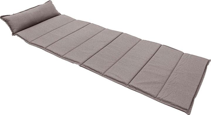 Natura Punto Strandmatte mit Kissen, Liegeauflage faltbar, taupe, 180 x 68 cm