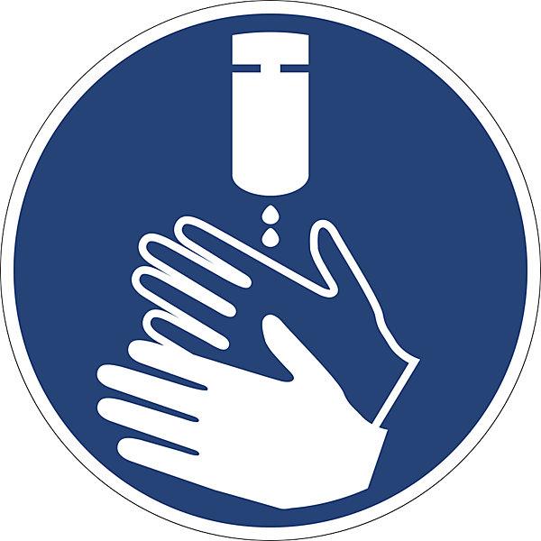 Immagine prodotto Marahrens Adesivo con simbolo di disinfezione delle mani, pellicola, autoadesiva, conf. da
