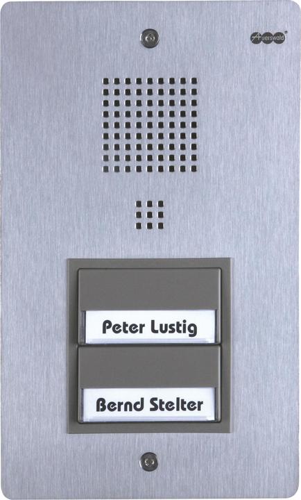 Image du produit Auerswald TFS Dialog 302 / 2 boutons / Acier inoxydable / Pour montage encastré/fonctionnement sur postes (Filaire)
